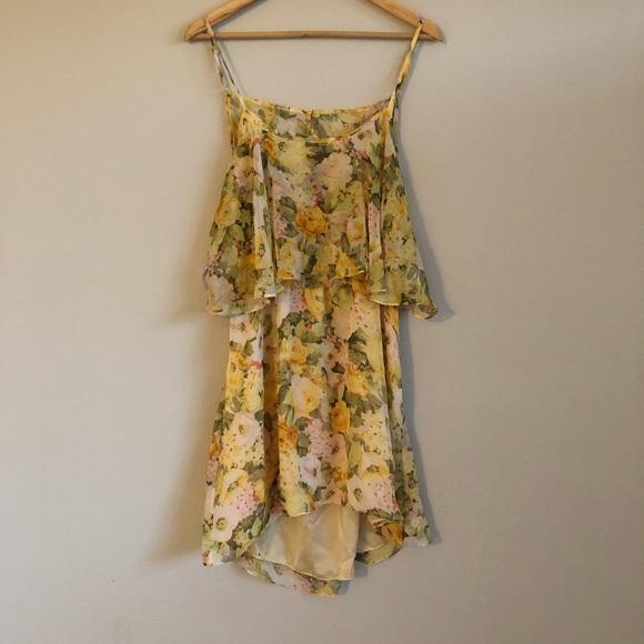 lovers + friend open back floral print dress L - Picture 3 of 7